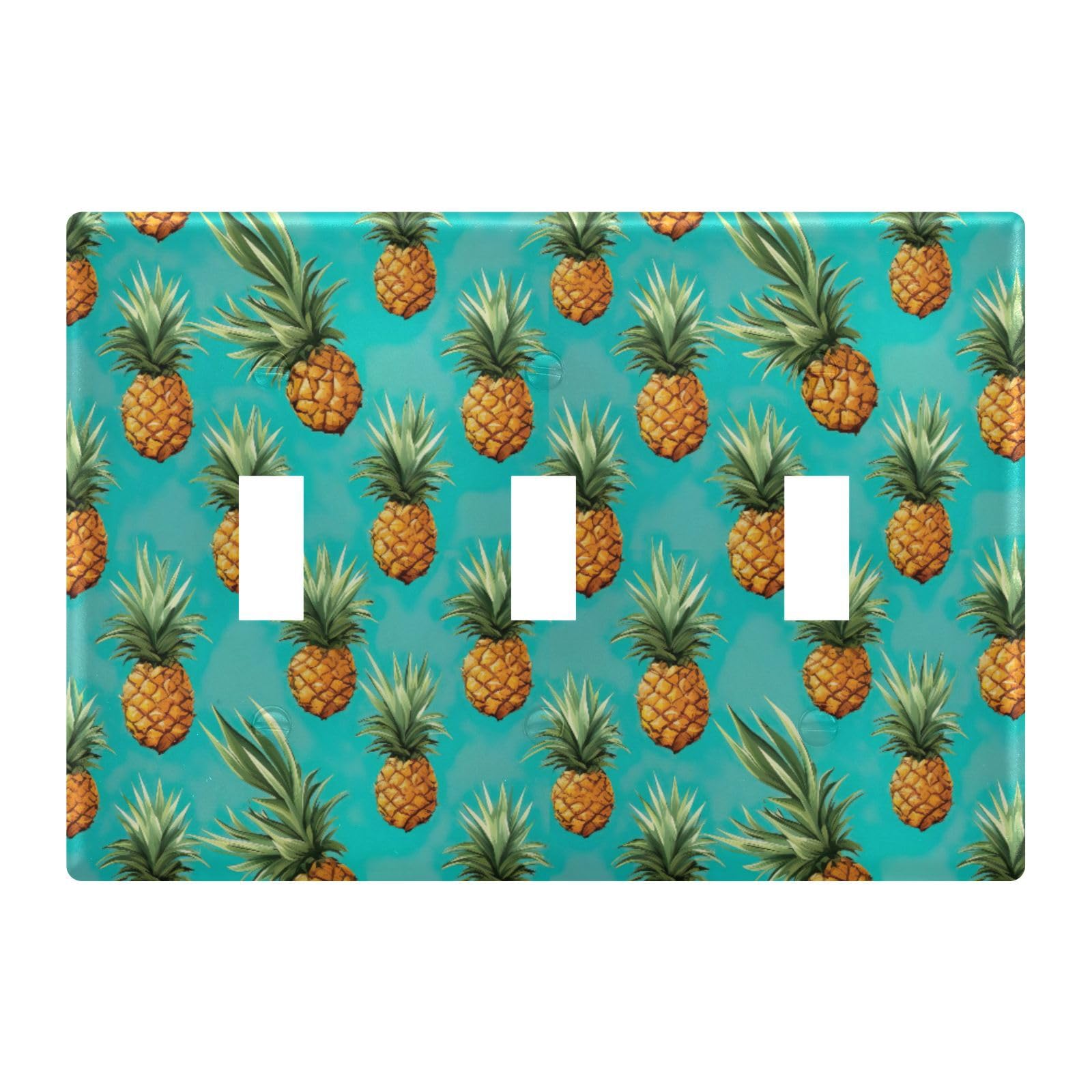 Light Switch Cover Pineapple Wall Plates for Electrical Outlets 3 Gang 202a8480