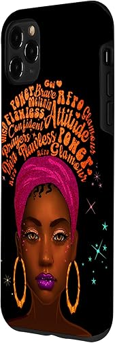 Miniatura 5 de iPhone 11 - Funda de melanina para mujer color negro color marrón para niñas y mujeres