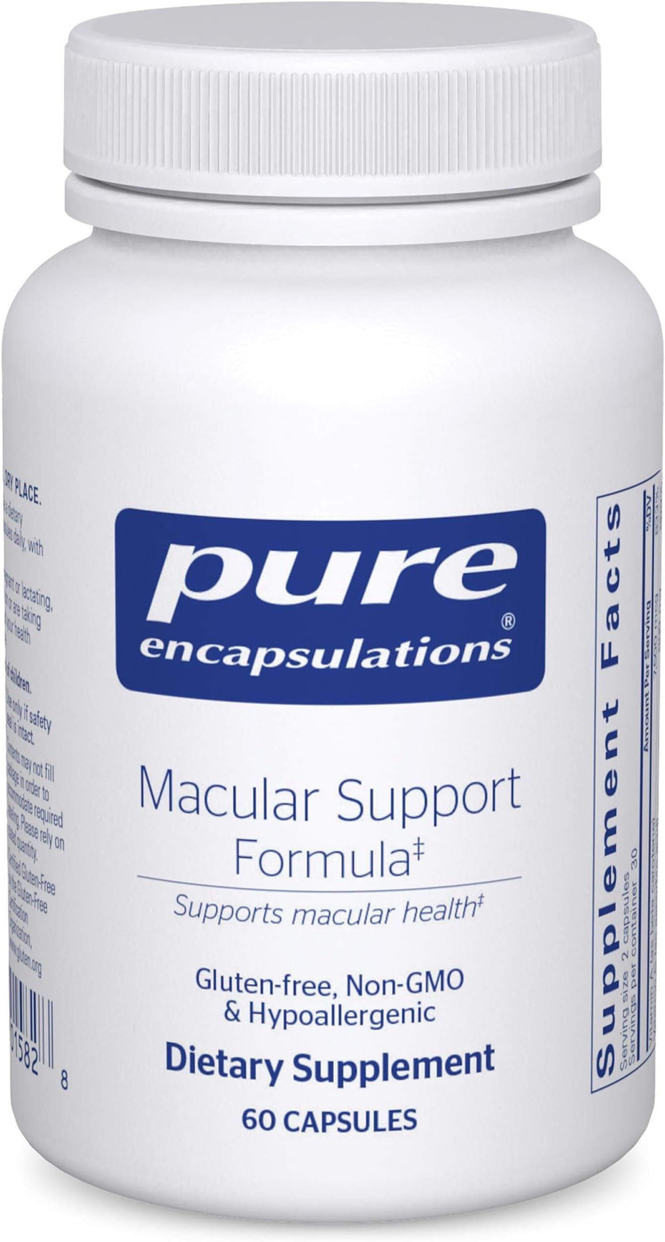 Macular Support Formula | Hypoallergenic Supplement with Enhanced Antioxidant Formula for Healthy Eyes* | 60 Capsules
