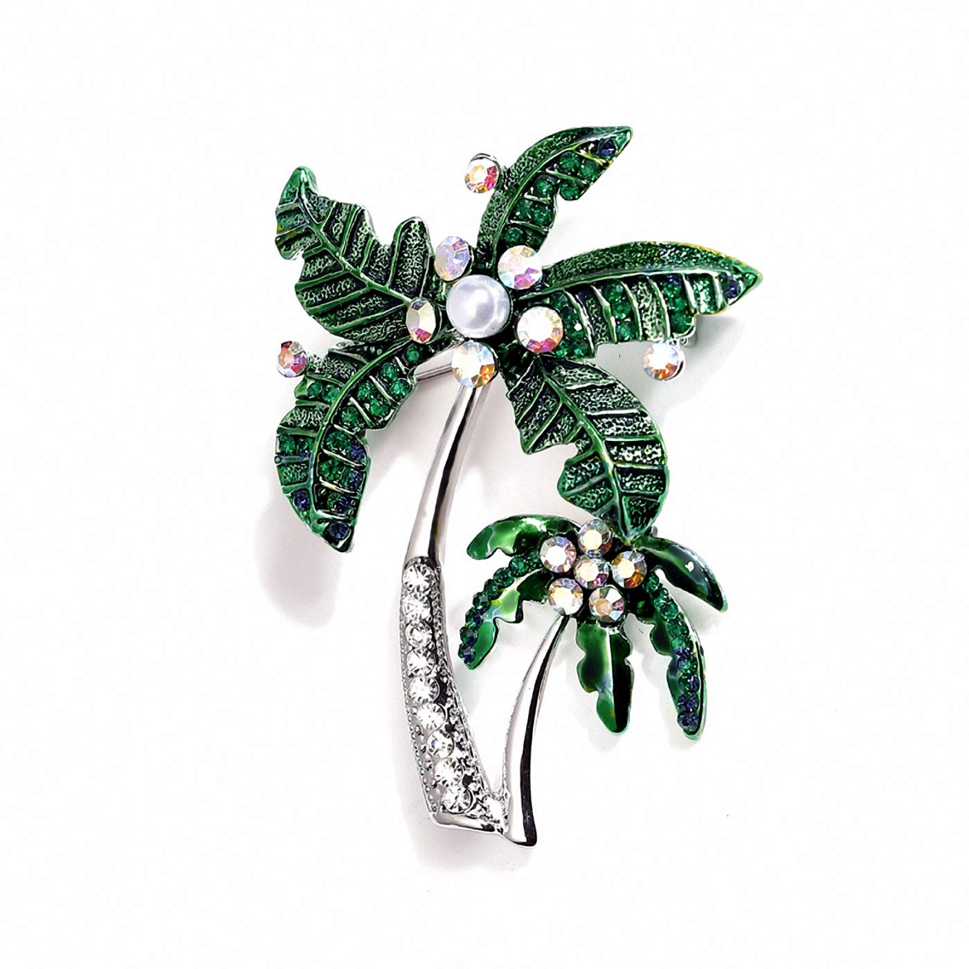 Palmen Brosche Pin Broschen Damen Schöne Strass Pins Broschen
