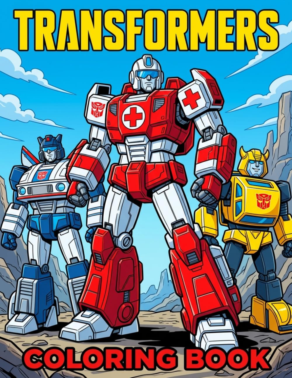 The Coloring Book: JUMBO Drawing Pages Of Characters for Kids Ages 4-8 8-12