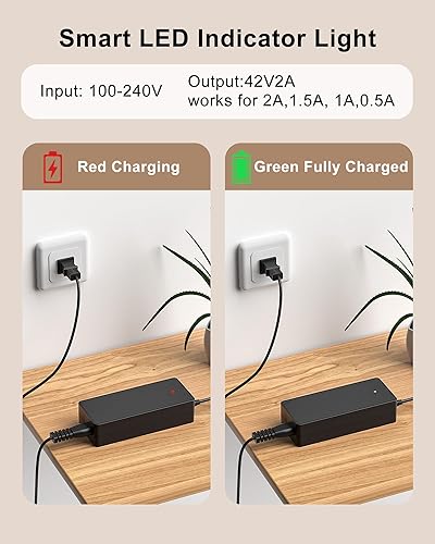 Miniatura 4 de Cargador de 42 V para Swagtron EB7 para Swagtron Elite EB5 EB7 Plus EB5 Pro EB8 Ebike EB-12 EB-11 EB-10 EB-9 36V Electric E Bike Swagcycle SC-1 SC1