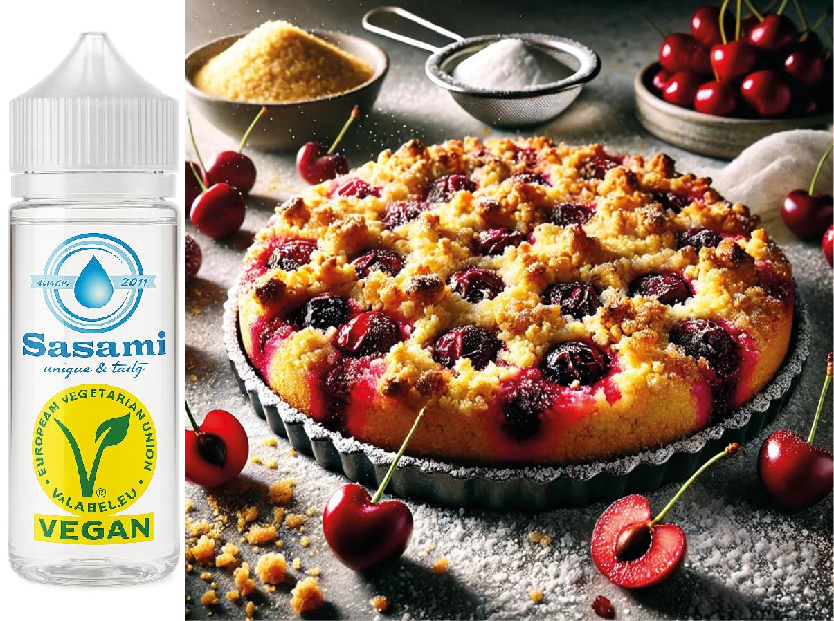 Pastel de migas de cereza aroma concentrado - Vegano - Sasami - 100ml