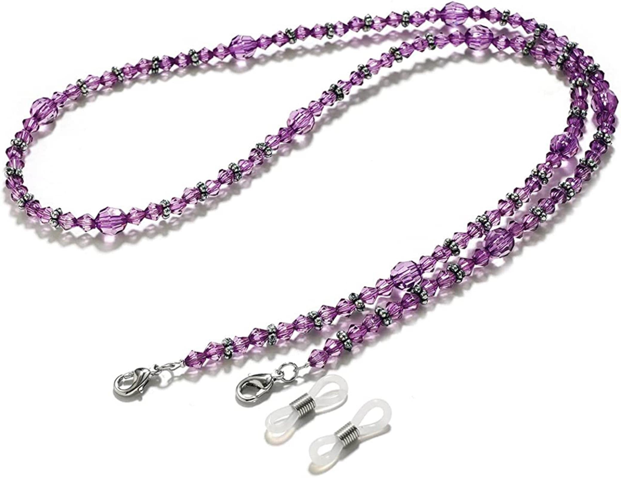 REVAHI Elegante Cadena de Gafas, Gafas de Sol, Soporte de Correa, Cadena de retención de Gafas púrpura s para Mujer