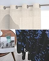 Vista 5 de Cortinas traslúcidas de bosque otoñal de 84 pulgadas de largo, juego de 2 paneles de cortinas para cocina, dormitorio, sala de estar, pasillo