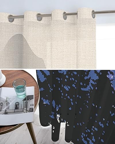 Miniatura 5 de Cortinas traslúcidas de bosque otoñal de 84 pulgadas de largo, juego de 2 paneles de cortinas para cocina, dormitorio, sala de estar, pasillo,