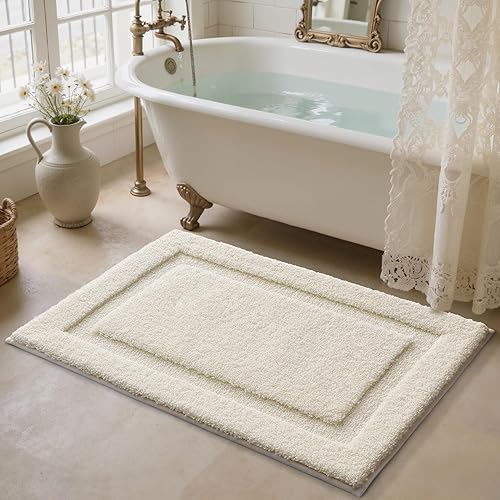 Miniatura 13 de LUMI Alfombras de baño ultrasuaves antideslizantes con parte trasera de goma, absorbente y lavable, de secado rápido, alfombra de felpa de