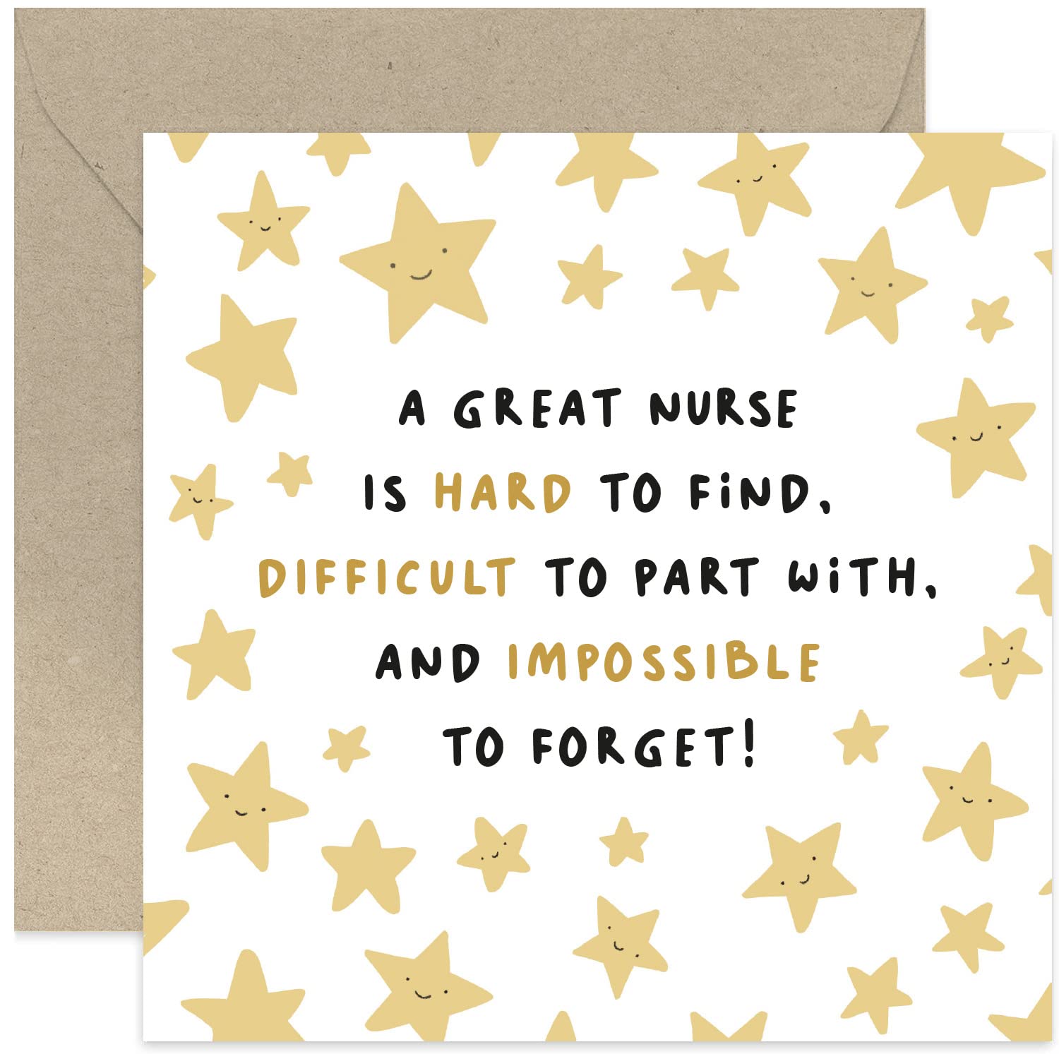 Old English Co. Thank You Card for Nurse - Appreciation Card for Nurse - Nurse Graduation, Retirement, Leaving for Her or Him - Thank You Card | Blank Inside with Envelope