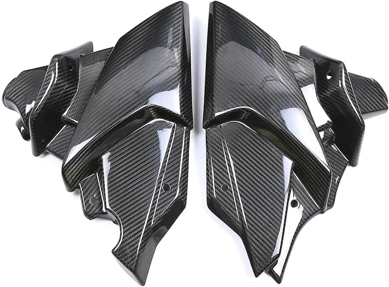 Spoilers for YZF MT-09 MT09 FZ09 FZ-09 2021 2022 2023 Fairing Spoiler Spoiler Carbon Fiber Motor Aero Spoiler (Twill Weave Matte)