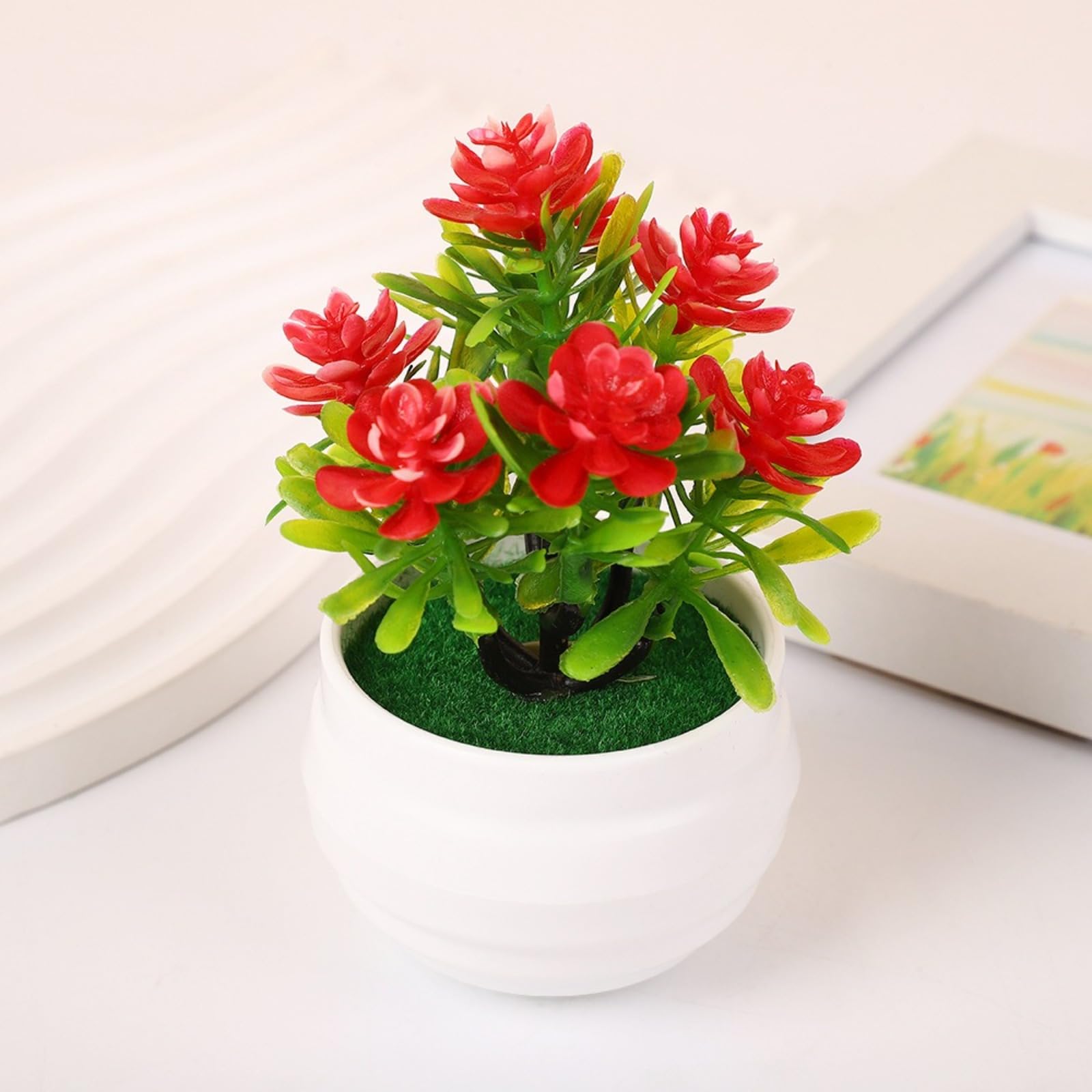 LWYTSWXKP Creative Lotus Simulation Potted Ornament