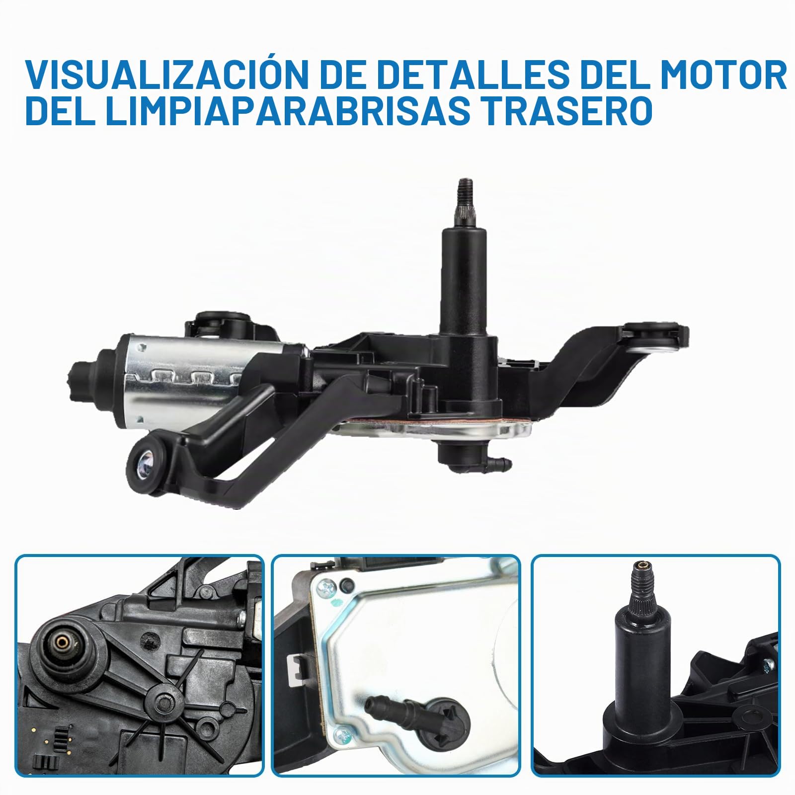 Motor Limpiaparabrisas Trasero Compatible con Serie 1 E81 E87 2003-2013 Recambio para 67636921959 67637199569