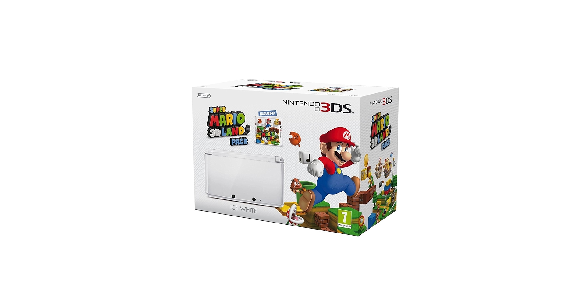 Amazon.com: Nintendo 3DS console Ice White/white Super Mario