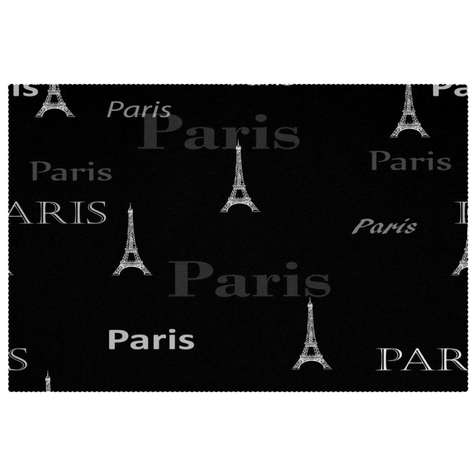 Sets de table Paris Tour Eiffel en tissu Oxford lavable | Lot de 4