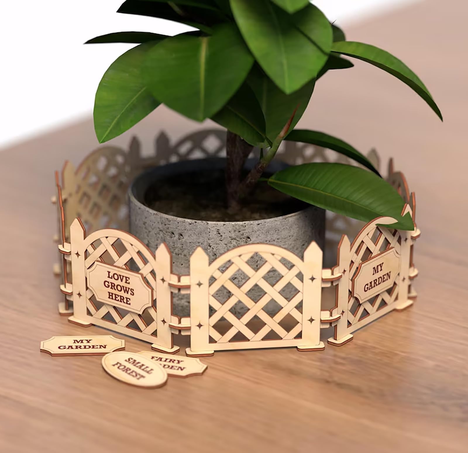 Cliths Cute Wooden Fence for Home Garden, Decorative Garden Fence for Pots, Plant Decor Accessories, 2 Designs, Easy Assembly (B0D8WGZ53G) Amazon Price History, Amazon Price Tracker