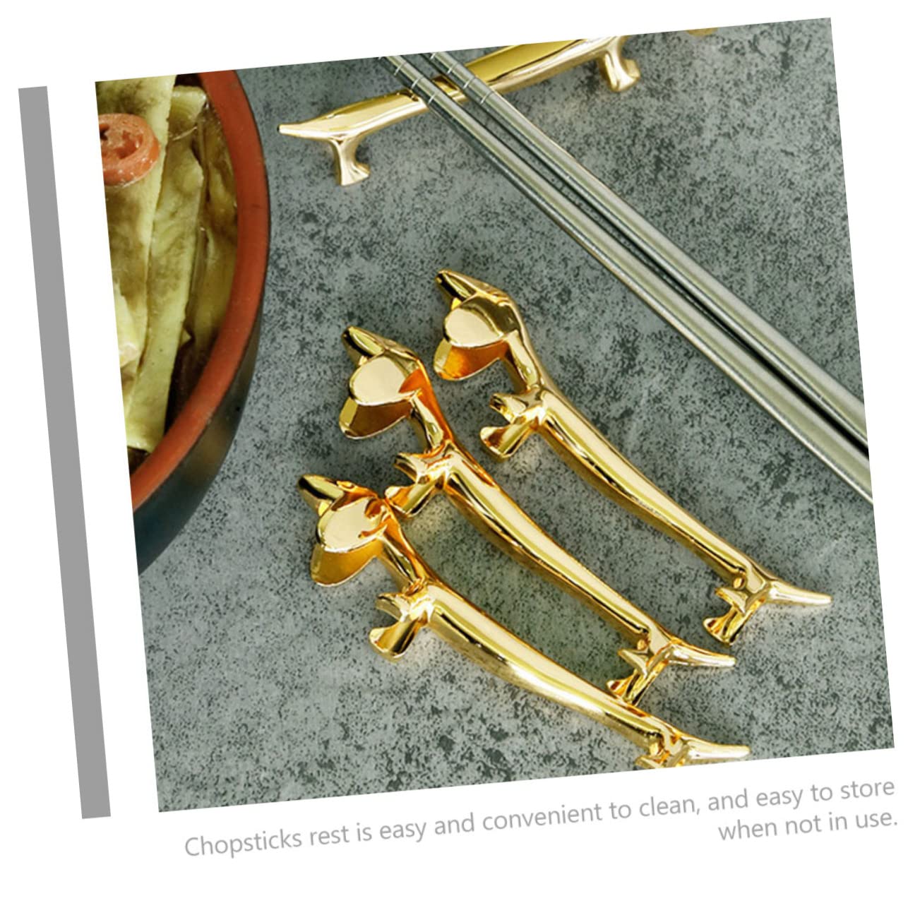 Alipis 4 Set Poggia Bacchette in Metallo Porta Cucchiaio Poggiamestolo E Portacoperchio Poggia Cucchiaio Appoggia-cucchiai Delicato Supporto per Bacchette Base di Bacchette 2 Pezzi * 4