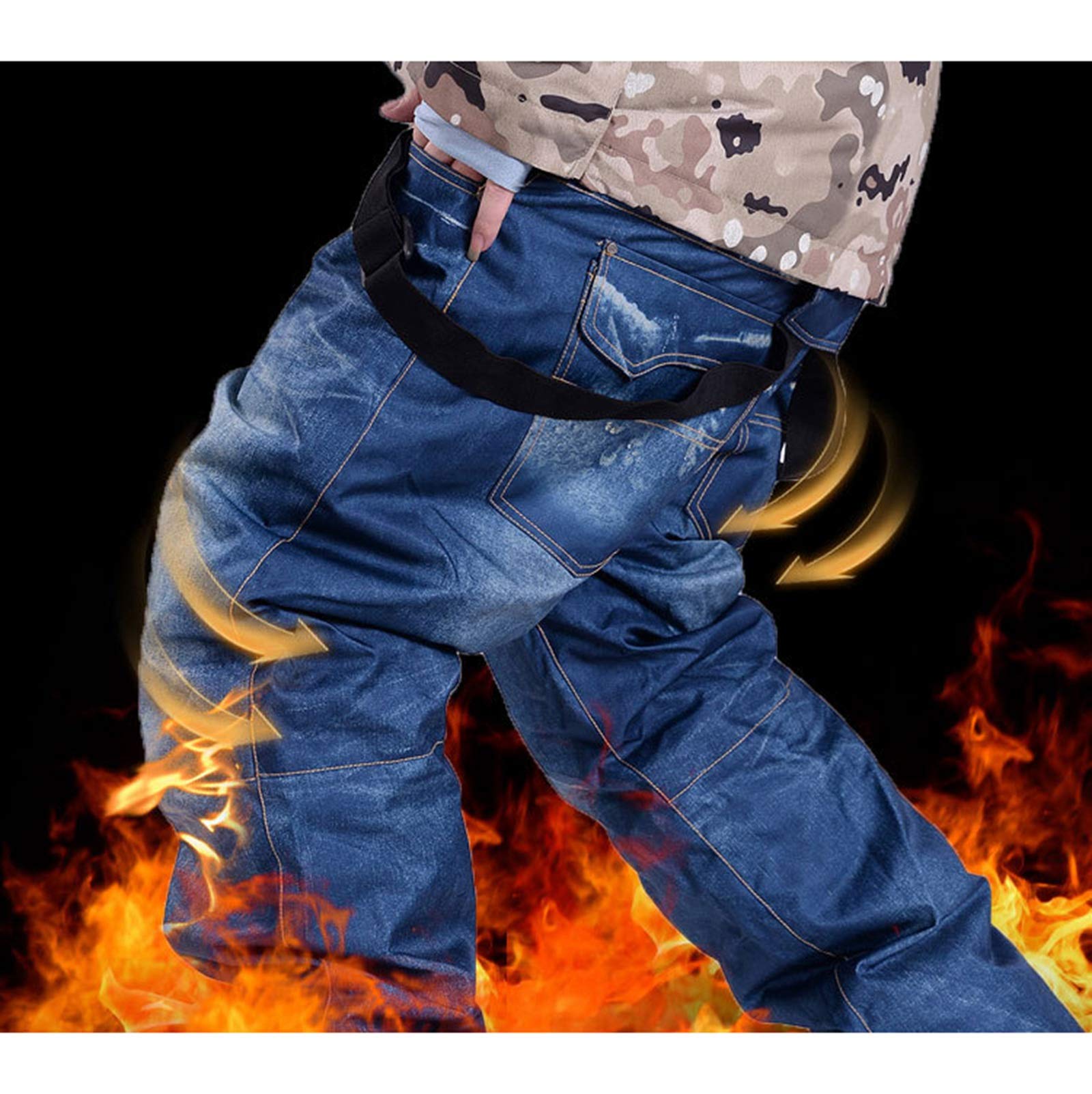 Dawwoti Pantaloni da Sci da Uomo con Bretelle, Antivento Impermeabile Pantalone da Escursione Spesse Imbottiture di Cotone Pantaloni da Neve per I Ragazzi Snowboard Campeggio Pant Corsa di Golf