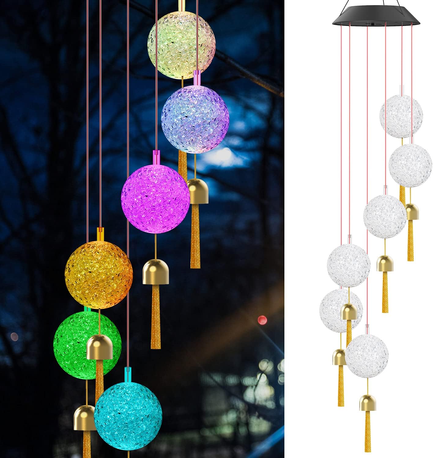 Matinrigid Solar Butterfly Wind Chimes, Color Changing Solar Wind Chime Outdoor Waterproof Butterfly LED Solar Lights, Gifts for Mom Grandma Birthday Night Party Yard Garden Hanging Decoration : Garden & Outdoor