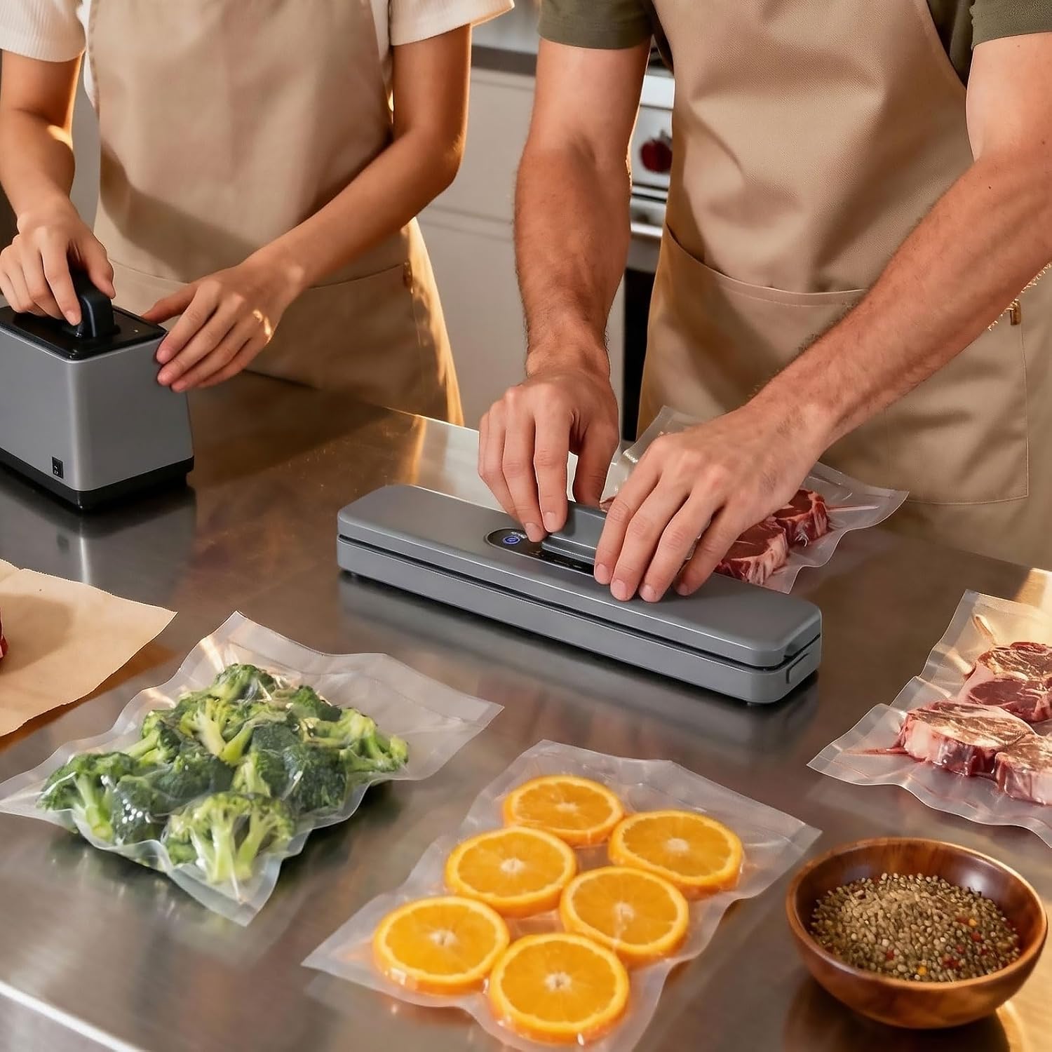 Vacuum Sealer Bags for Food - 200 Count Precut (8"x12"+6"x8") Vacuum Seal Bags| BPA-Free Commercial Grade | 6X Freshness | Universal Clamp Machine Fit | Ideal for Sous Vide & Meal Prep image 3