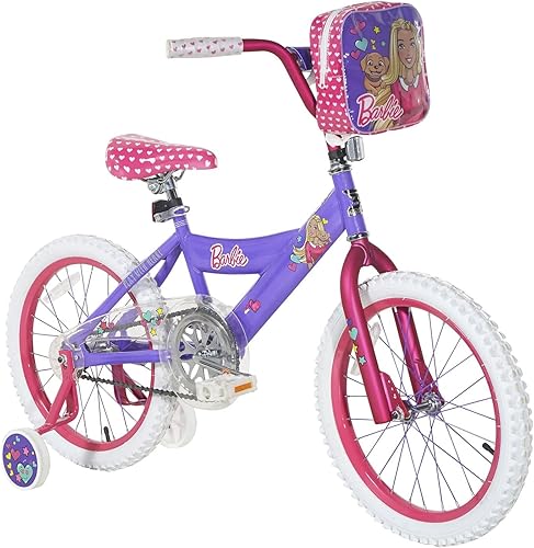 Dynacraft Barbie 16-inch Girls' Bike for Kids Ages 5-7 Years - Fun and Stylish Design, Sturdy and Durable, Perfect for Kids Learning to Ride, Easy