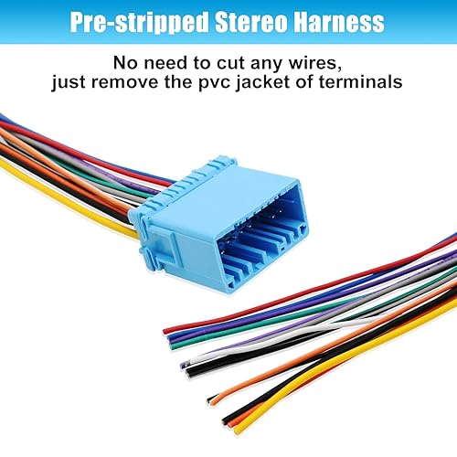 Miniatura 7 de Fiegromech Adaptador de arnés de cableado estéreo de radio de coche para Nissan Subaru Infiniti Aftermarket coche CD DVD unidad principal cable de
