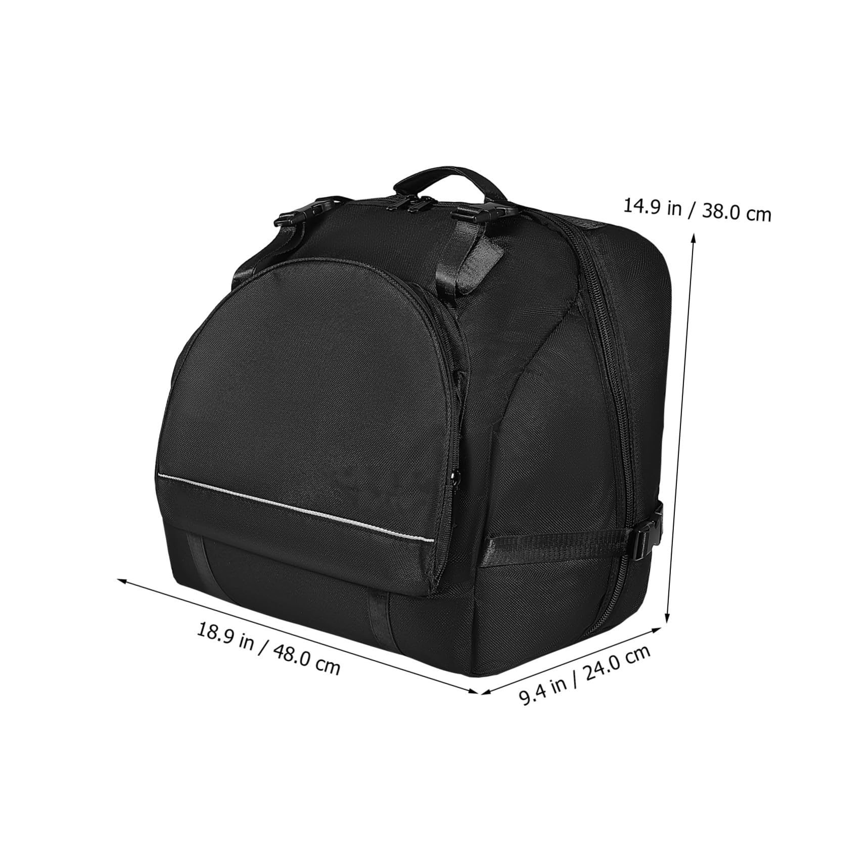 Vaguelly Akkordeontasche für 48/60/72 Bass Akkordeon Gepolsterte Akkordeon Koffer Gigbag Rucksack mit Schultergurte, Zubehör Tasche, Erwachsene Instrument Tragetasche, schwarz