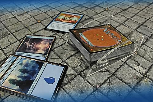 Miniatura 2 de LITKO Organizador de cartas de juego  Tarjeta estándar de tamaño estadounidense  euro  Juegos de cartas coleccionables y de vida (transparente,