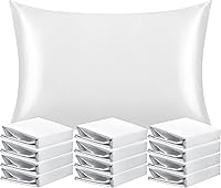 Vista 130 de NTBAY - Fundas de almohada de satén para cabello y piel, fundas de almohada sedosas de lujo con cierre de sobre.