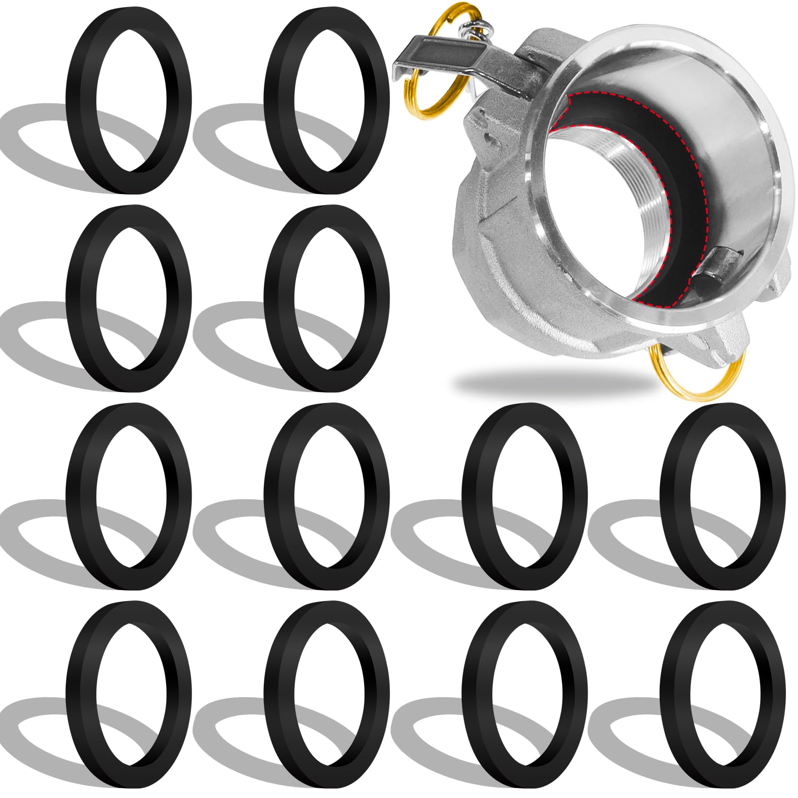 Amazon.co.jp: 2インチカムロック継手リング、2インチカム溝