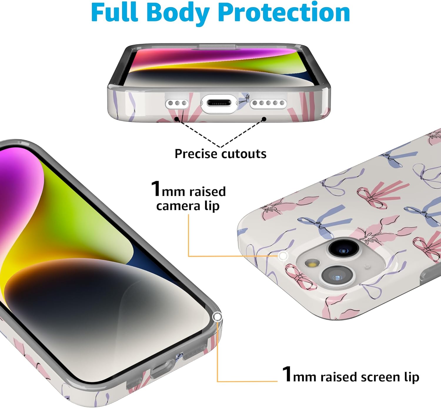 Casely iPhone 15 Case | Coquette Girlie | Pastel Bows | Compatible with MagSafe | Classic Ultra Slim Design - Image 2