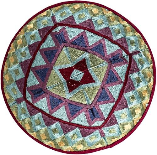 Vista 2 de EMANUEL Yair Kippah - Yarmulke de seda bordada para hombres y mujeres