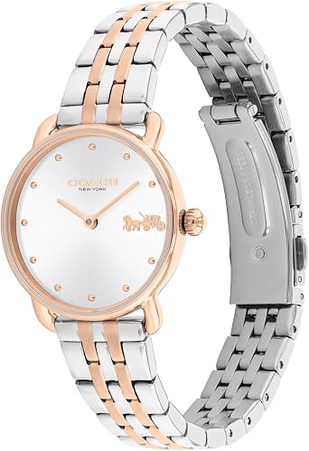 COACH Elliot Women's 2H Quartz Watch - Stainless Steel Bracelet - Water Resistant up to 3ATM/30 Meters - Premium Fashion - Classic, Minimalist Design for Everyday Wear - Gift for Her - 28mm