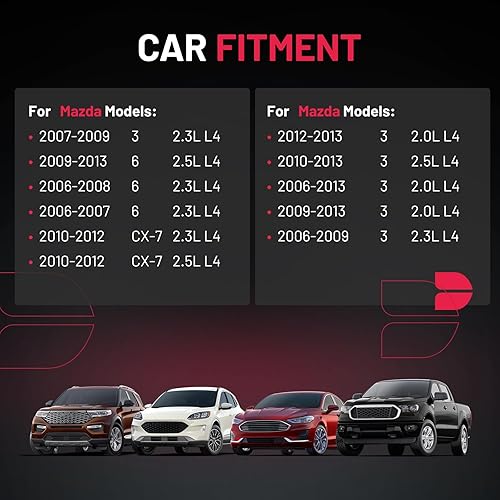 Miniatura 2 de BDFHYK Paquete de bobinas de encendido UF540 y bujías de iridio 90083 compatibles con Mazda 3 2007-2013 Mazda 6 2010-2012 Mazda CX-7 2.0L 2.3L 2.5L
