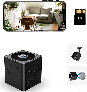 Spy Camera Wifi Hidden Camera 1080P HD Video Recording Mini Wireless Cam for Indoor Home Security Smallest Portable Baby Pet 64GB Memory 10HR Camera with Motion Detection Alarm Push Auto Night Vision