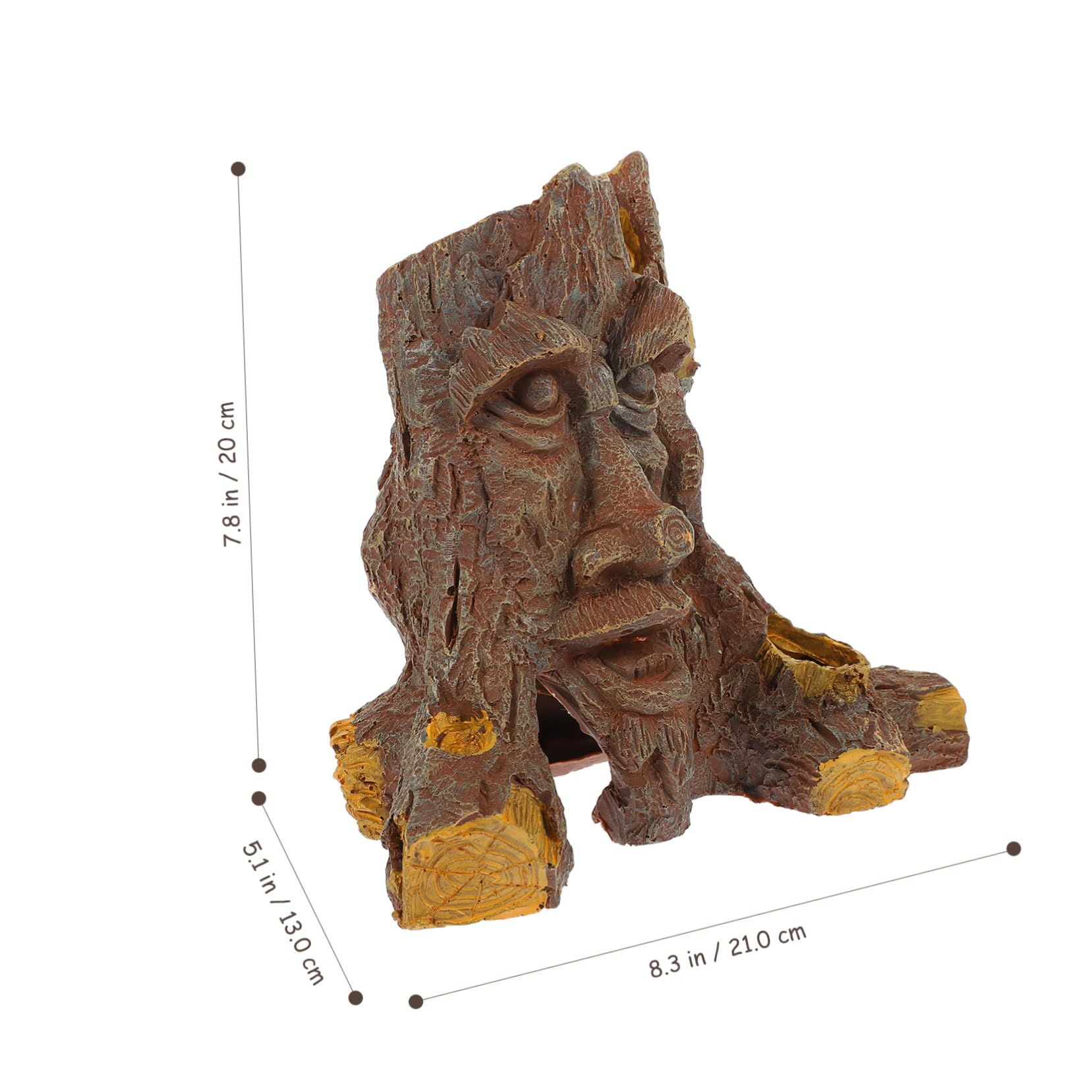 ERINGOGO Reptilien Versteck aus Kunstharz mit Baumhöhle Form Schmutzabweisend und Tageslicht als Zubehör für Terrarium und Reptilienboxen