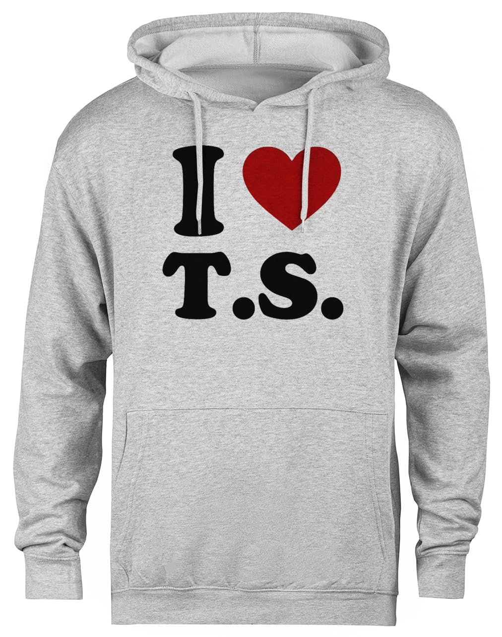 Pull à capuche gris résistant I Heart TS sweat unisexe coupe parfaite