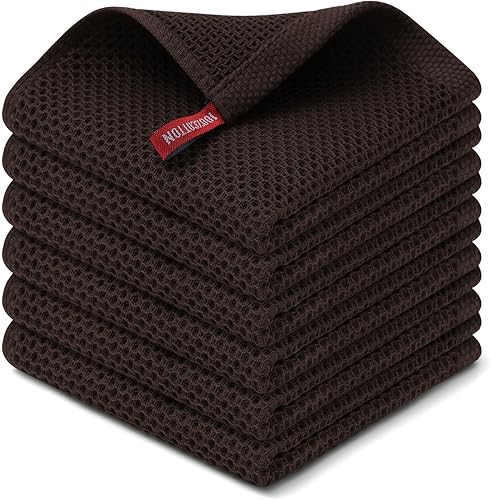 Miniatura 152 de Kitinjoy - Paños de cocina 100% algodón, paquete de 6 paños de cocina ultra suaves y absorbentes para secar platos, toallas de cocina de secado
