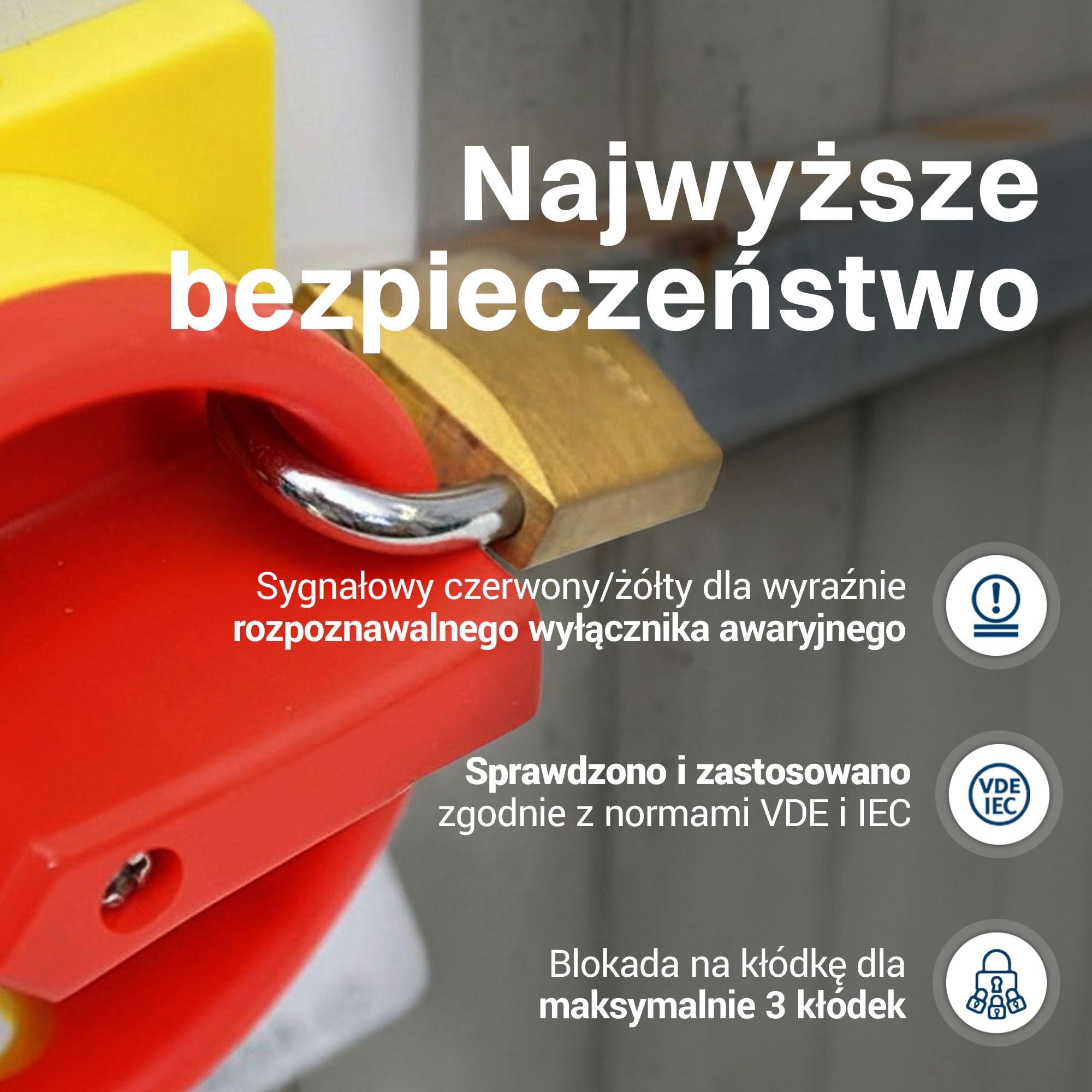 Intratec przełącznik główny 32A 4-biegunowy – IP65 wyłącznik izolacyjny w obudowie z tworzywa – montaż natynkowy, przełącznik obrotowy 230V 400V do maszyn, instalacji i zastosowań przemysłowych