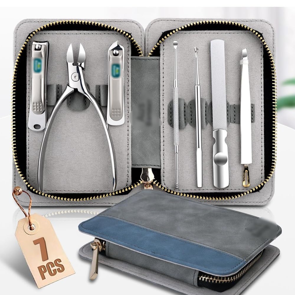 Zestaw do manicure dla kobiet, Professional Nail Kit with Nail Clippers, Personal Care Tools for Men and Women, Gift forGift for Friends, Parents, and Loved Ones (7 Pcs)