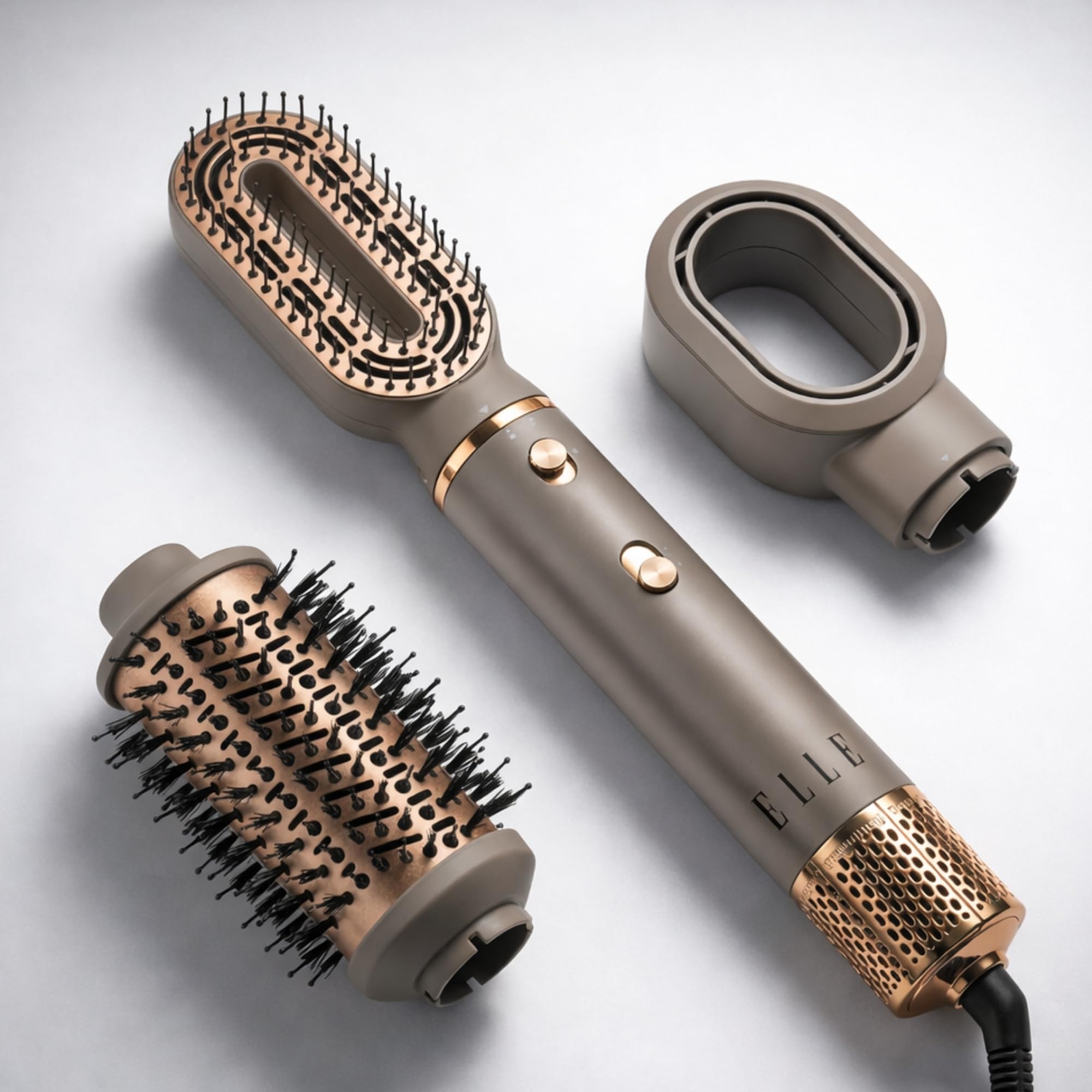 ELLE 3-in-1 Hair Dryer Brush Set for Women | Anti-Frizz Styling | Dryer, Straightener & Volumizer | 2X Shine, 70% Less Frizz | Salon Results at Home-image-48