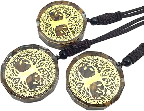 Miniatura 3 de EDEN'S CALL Collar con colgante de árbol de la vida de cristal de orgonita para hombres y mujeres, diseño de geometría ajustable