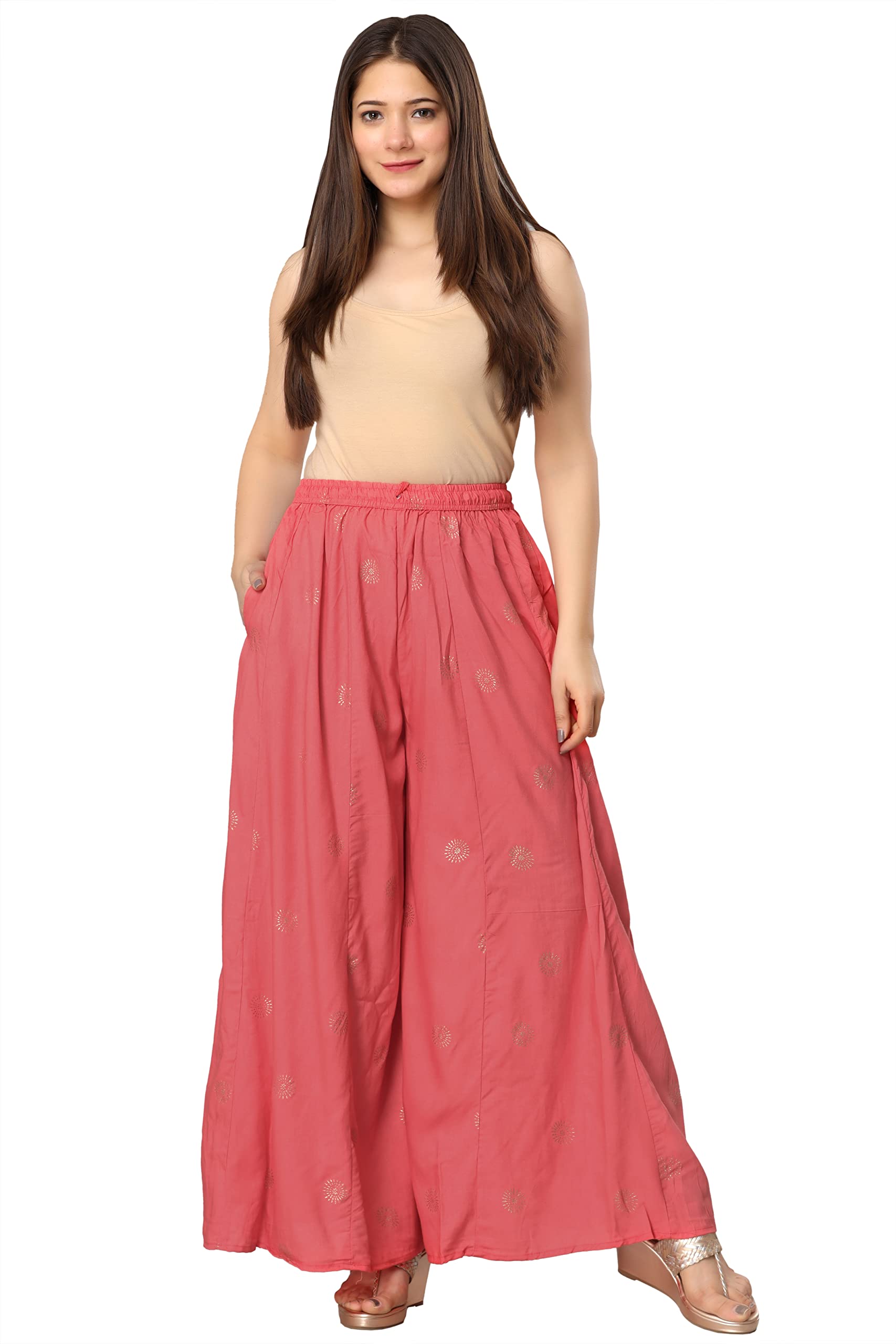 branded filter products Women's Plain Rayon Flared Palazzo (Free Size)-picture-28
