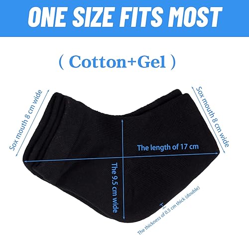 Miniatura 6 de DCC-GETS Calcetines hidratantes para pies agrietados para mujer, 2 pares, regalo de calcetines de gel de spa tratamiento de talón agrietado (negro)