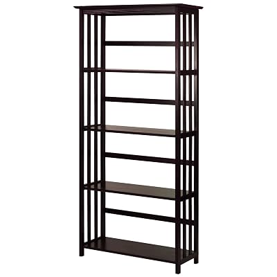 Casual Home Mission Style 5 Shelf Bookcase, Espresso