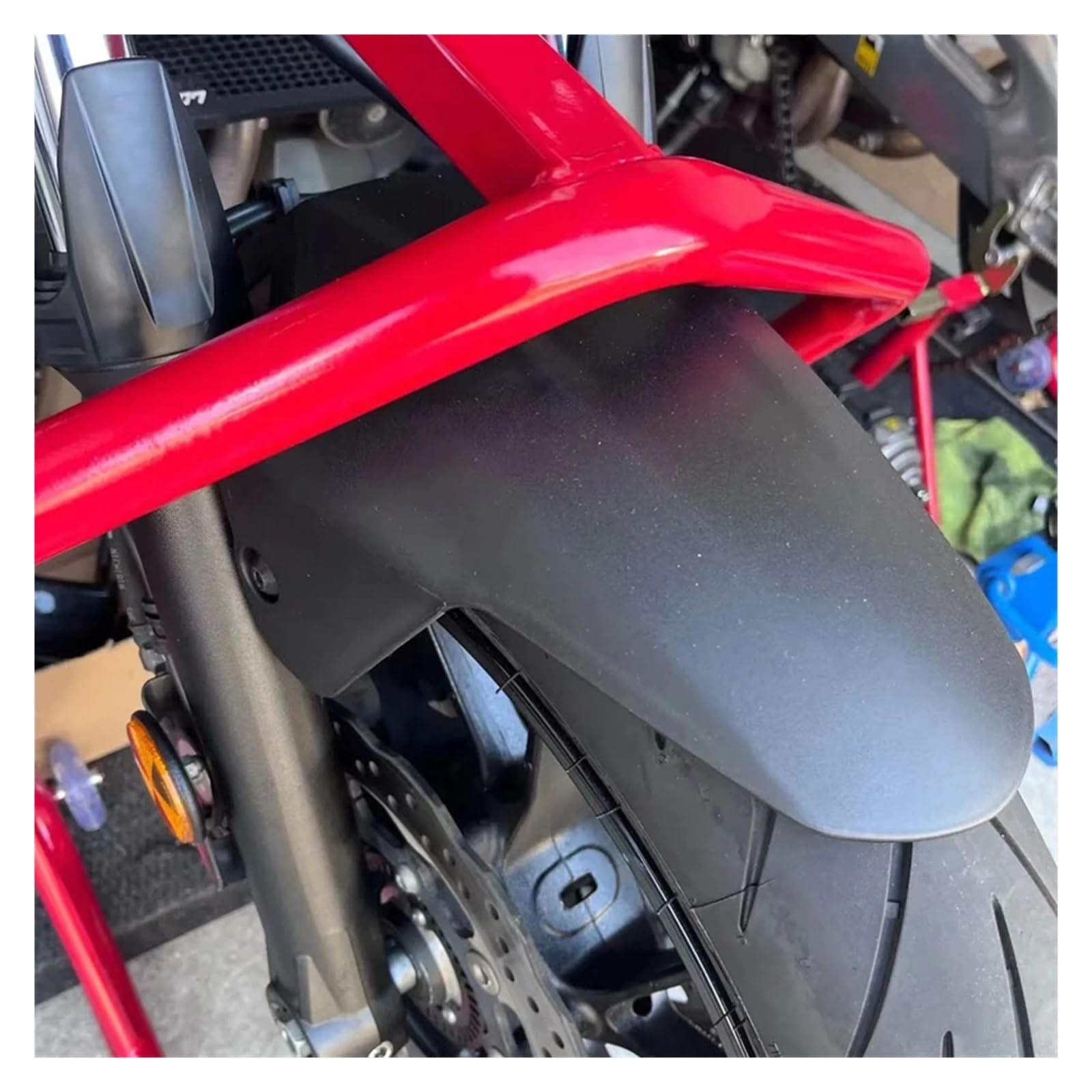 Vorderradkotflügel-Kotflügel-Schmutzfänger-Spritzschutzabdeckung Kompatibel mit Yamaha MT-07 MT07 2018-2020 21 2022 2023 2024 Motorrad(Matte Black)