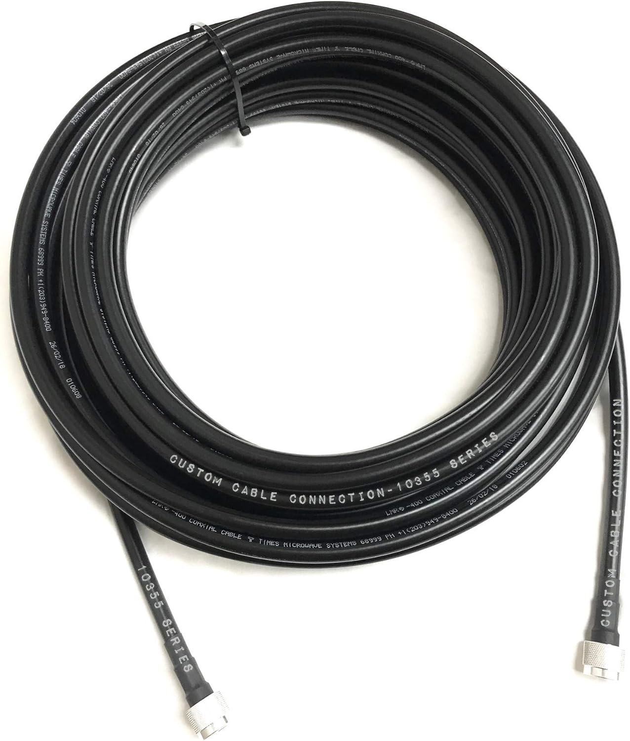 95 Foot N Male to N Male LMR400 Times Microwave 50 Ohm Coax Low Loss Antenna Cable for Ham Radio, WLAN, CB Radio and WiFi Antenna Feeders