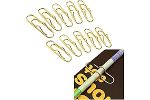 10Pcs Metal Pen Holder Paper Clip Stationery Tools