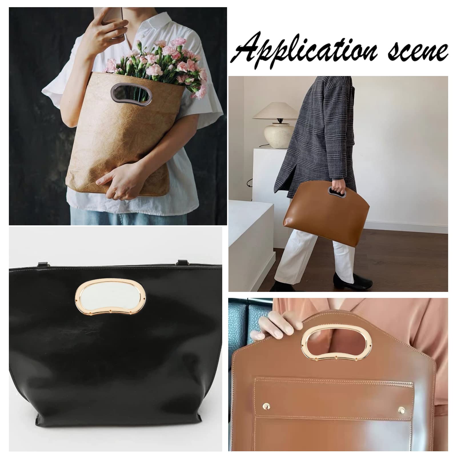 PH PandaHall Taschengriffe – 4 Stück, Gold, 9,4 X 8,6 Cm, Für Handtaschen & DIY