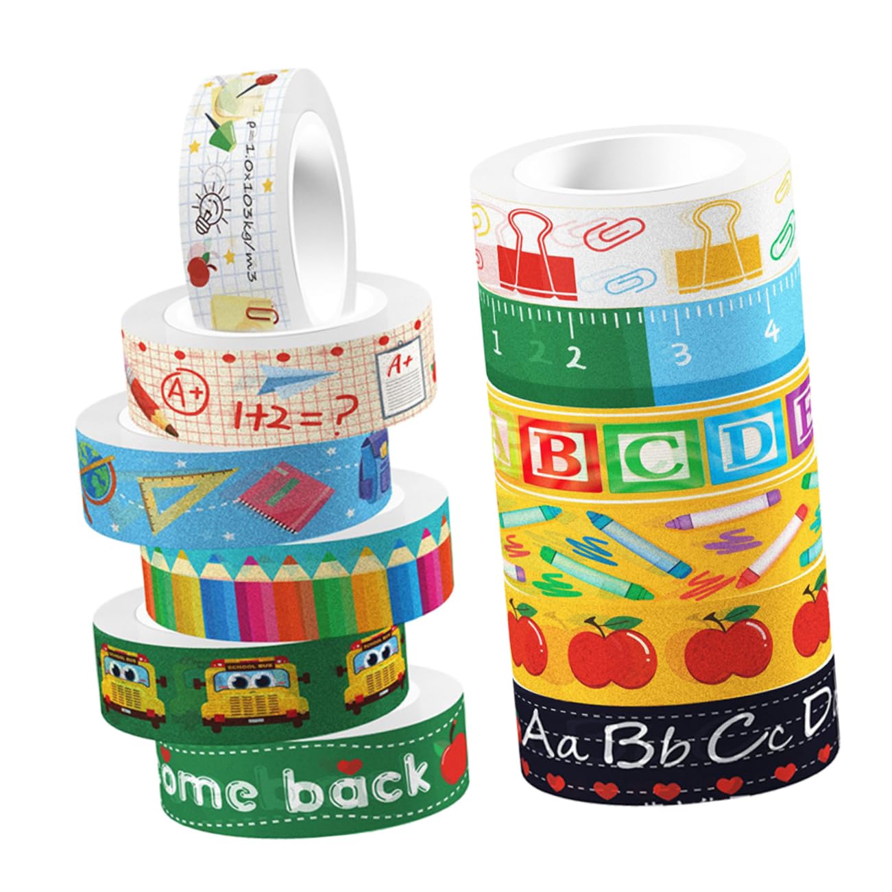 48rotoli Nastro Adesivo Decorativo Washi Nastro Adesivo Per Scrapbooking Progetti Fai Da Te e Decorazioni Per Diario e Album Fotografico Per La Scuola e Attività Creative