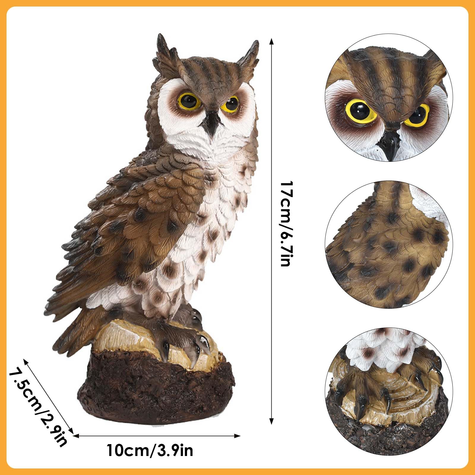 Cute Owl Statue Owl Figurines Garden Decoration Sculpture Ornament Gifts for Owl Lover Small Decor Items Resin Animals Figures for Outdoor Garden Yard Farms Desktop - Image 2