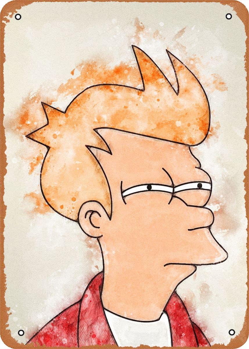 Ysirseu Vintage Futurama Futurama 8" X 12" Metal Sign Retro Wall Decor